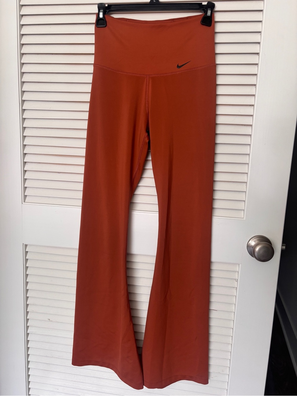 Nike Burnt Orange High-Waist Flared Leggings